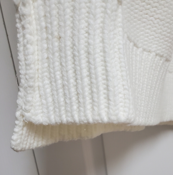 Free People Alli V-Neck Sweater/Optic Whitey6 - Picture 15 of 16